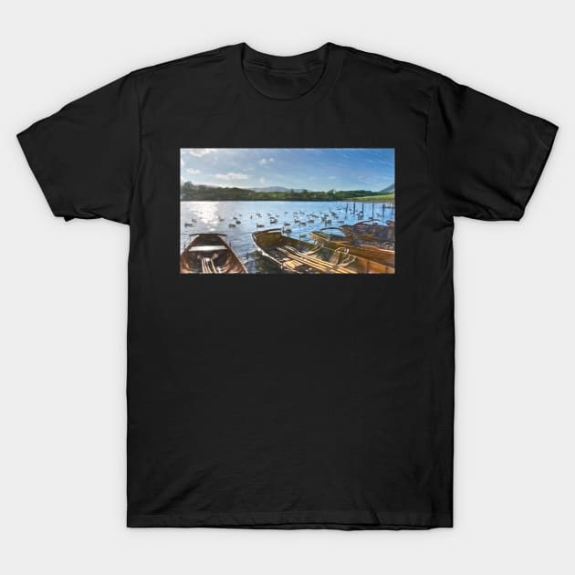 The Late Afternoon Commute On Derwentwater T-Shirt by IanWL